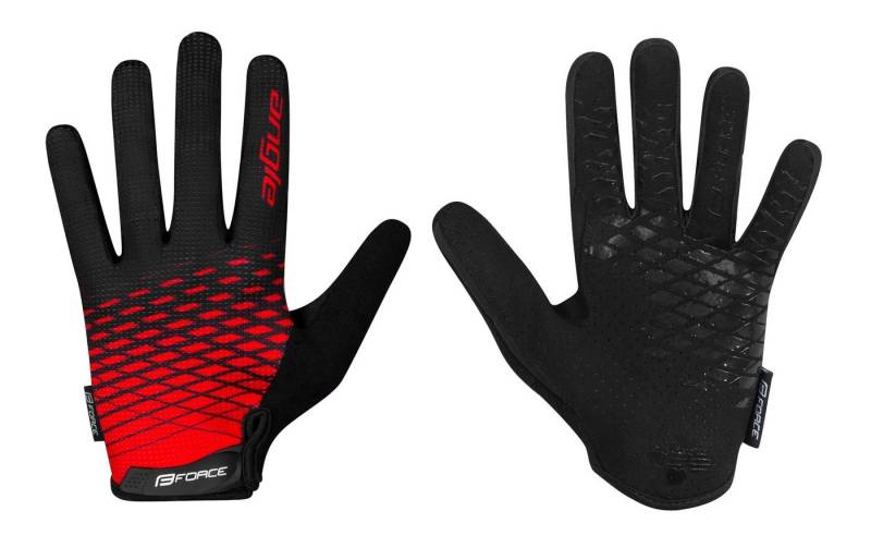FORCE Fahrradhandschuhe Handschuhe FORCE MTB ANGLE rot-schwarz+15 °C und darüber von FORCE