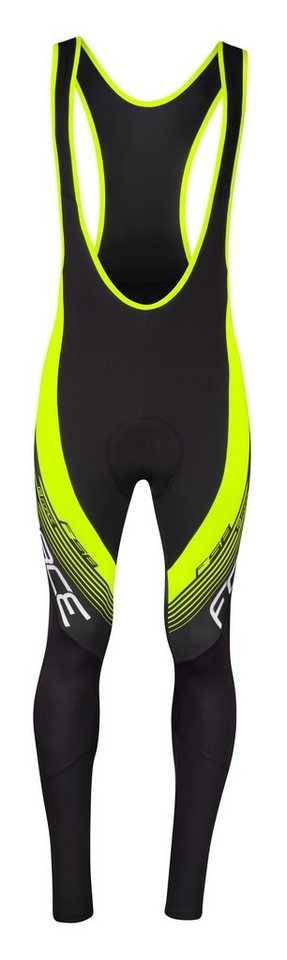 FORCE Fahrradhose FORCE Rad Hose F58 mit Pad schwarz gelb +5 °C to +15 °C %%% von FORCE