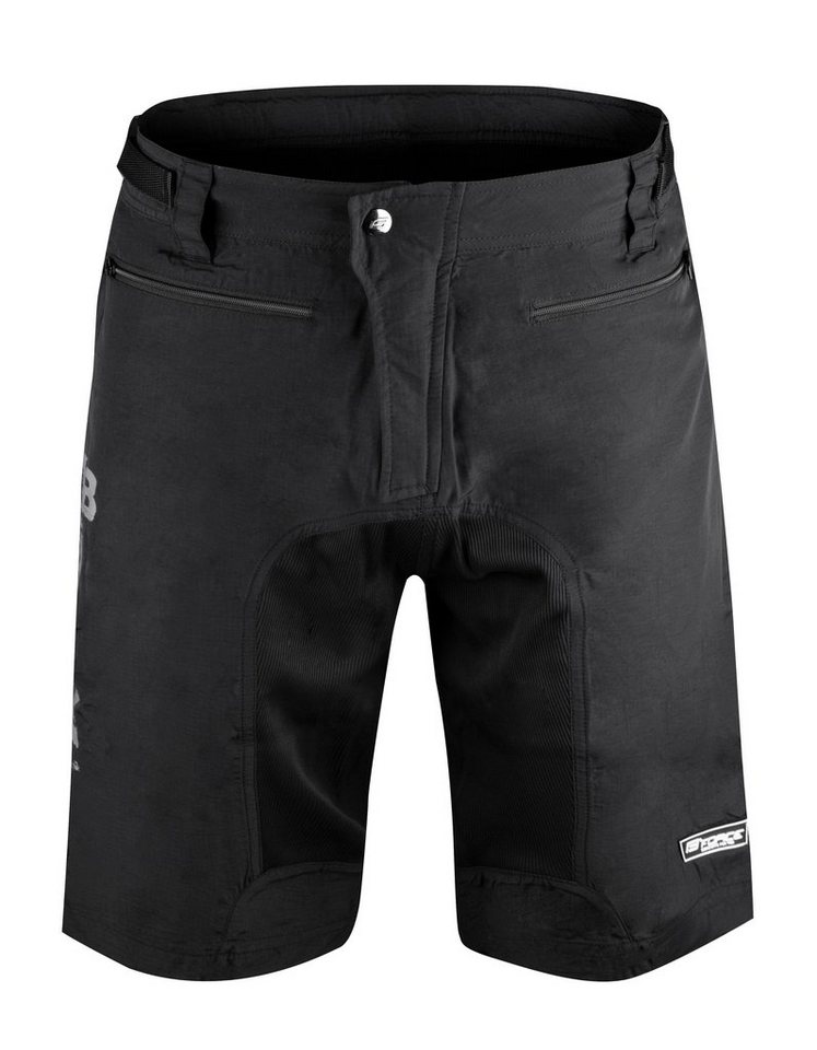 FORCE Fahrradhose FORCE Shorts FORCE MTB-11 schwarz, mit Innenhose & Gel Pad von FORCE