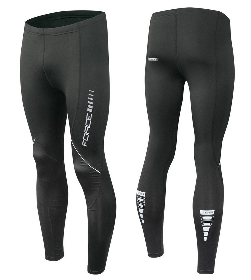 FORCE Fahrradhose Legging Termohose FORCE Z68 in schwarz 0 °C bis +10 °C von FORCE