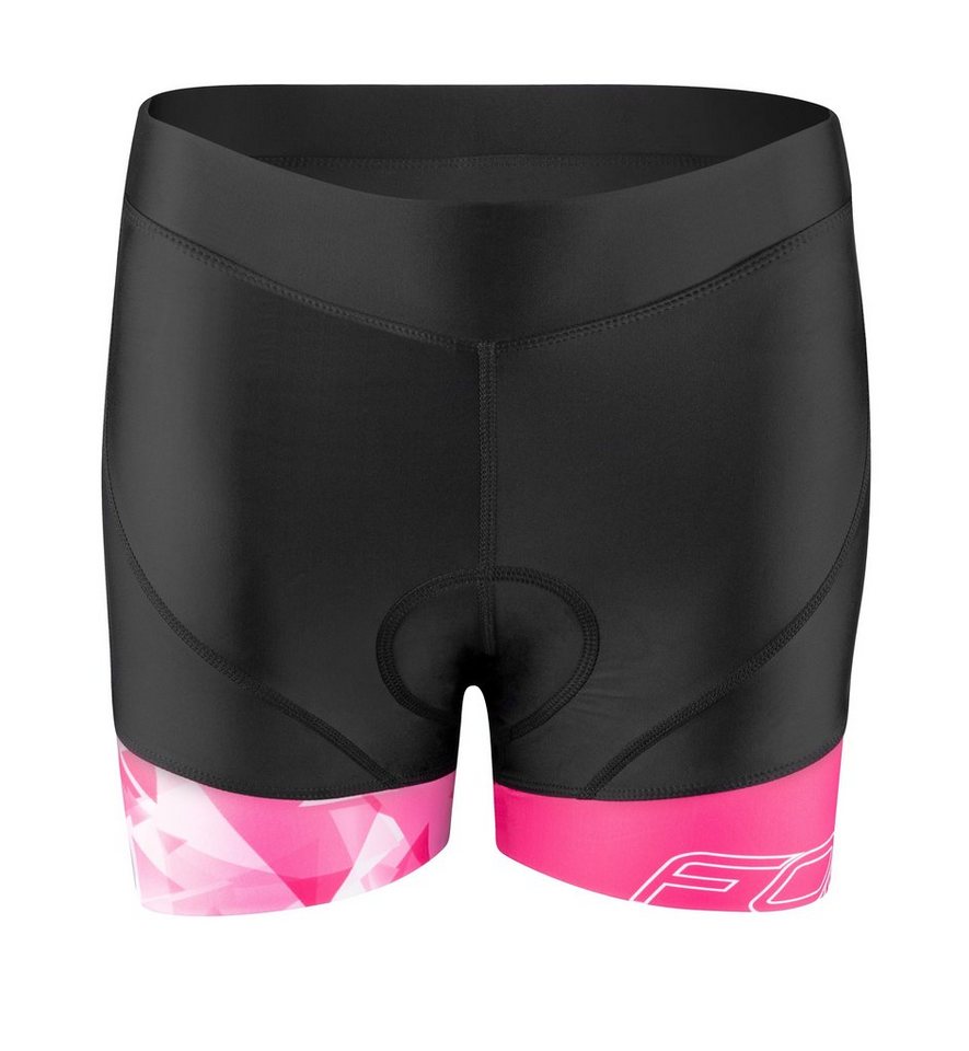 FORCE Fahrradhose shorts FORCE MINI LADY pink-schwarz von FORCE