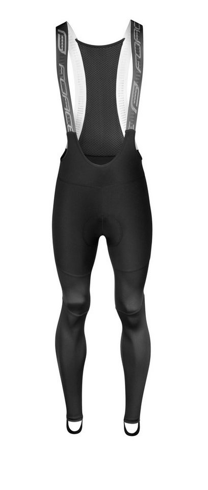 FORCE Fahrradhose Trägerhose FORCE SPRING mit Pad in schwarz +5 °C bis +15 °C %%% von FORCE