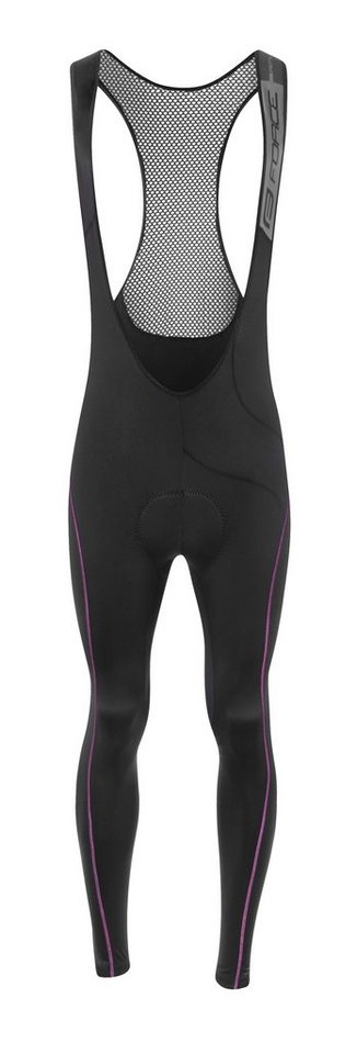 FORCE Fahrradhose Trägerhose REFLEX LINE LADY mit Pad 0 °C bis +10 °C %%% von FORCE