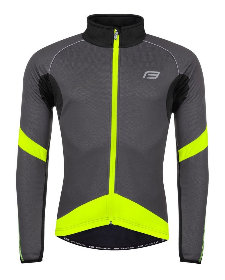 FORCE Fahrradjacke Jacke F X70 Winter, grau-schwarz-fluo 0 °C bis +10 °C %%% * von FORCE
