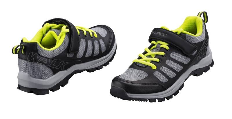 FORCE Fahrradschuhe FORCE WALK schwarz-grau-fluo * Fahrradschuh von FORCE