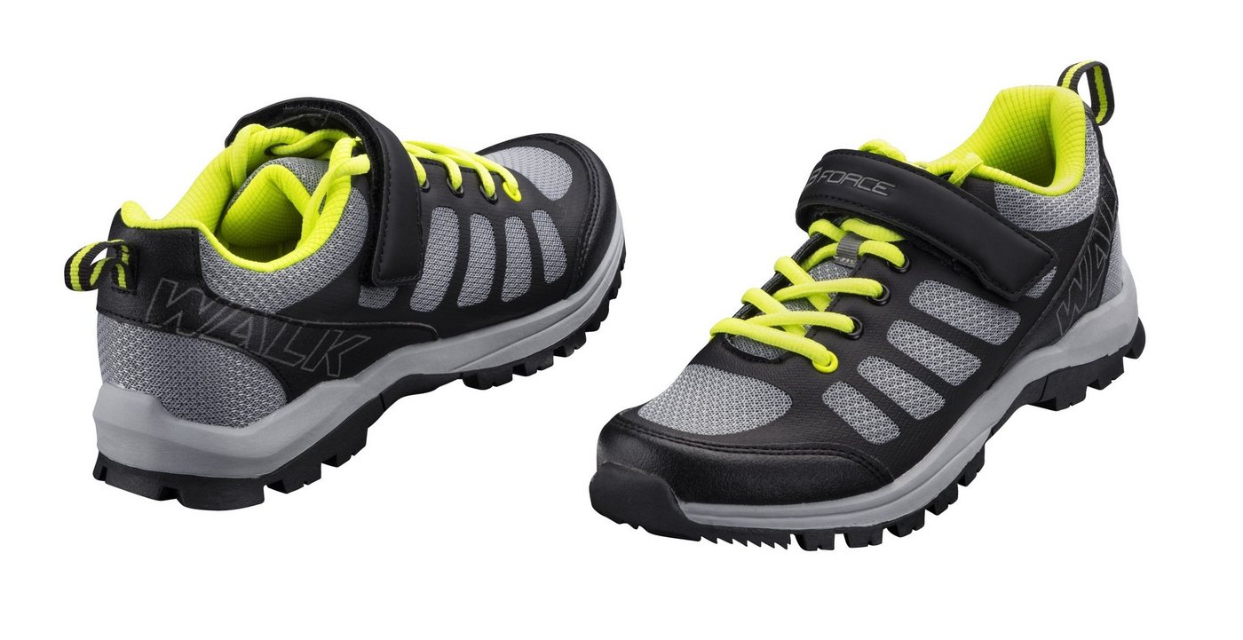FORCE Fahrradschuhe FORCE WALK schwarz-grau-fluo * Fahrradschuh FORCE Fahrradschuhe FORCE WALK schwarz-grau-fluo * Fahrradschuh von FORCE