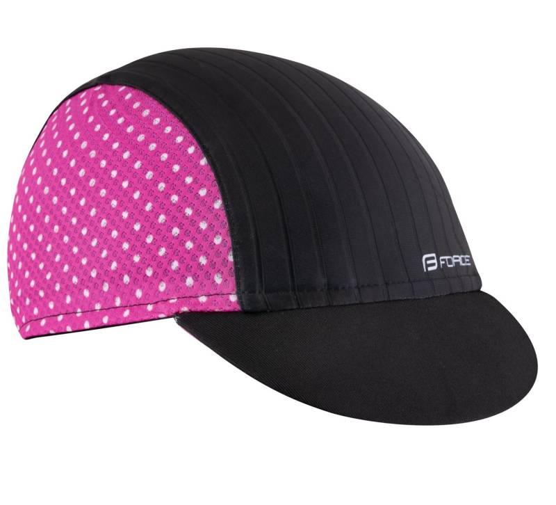 FORCE Fleecemütze cap cycling with visor F POINTS black-pink L-XL von FORCE