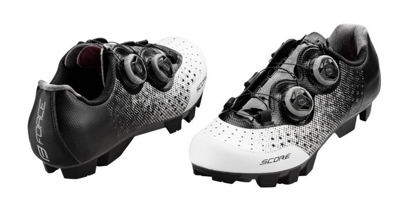 FORCE MTB Schuhe FORCE SCORE weiss-schwarz %%% * Fahrradschuh von FORCE