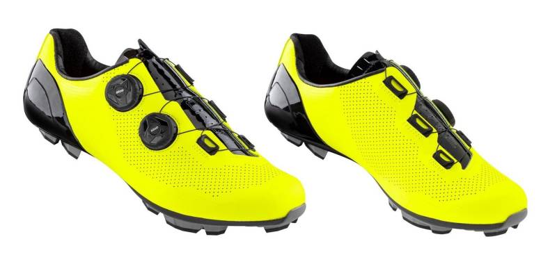 FORCE MTB Schuhe FORCE WARRIOR CARBON gelb %%% Fahrradschuh von FORCE