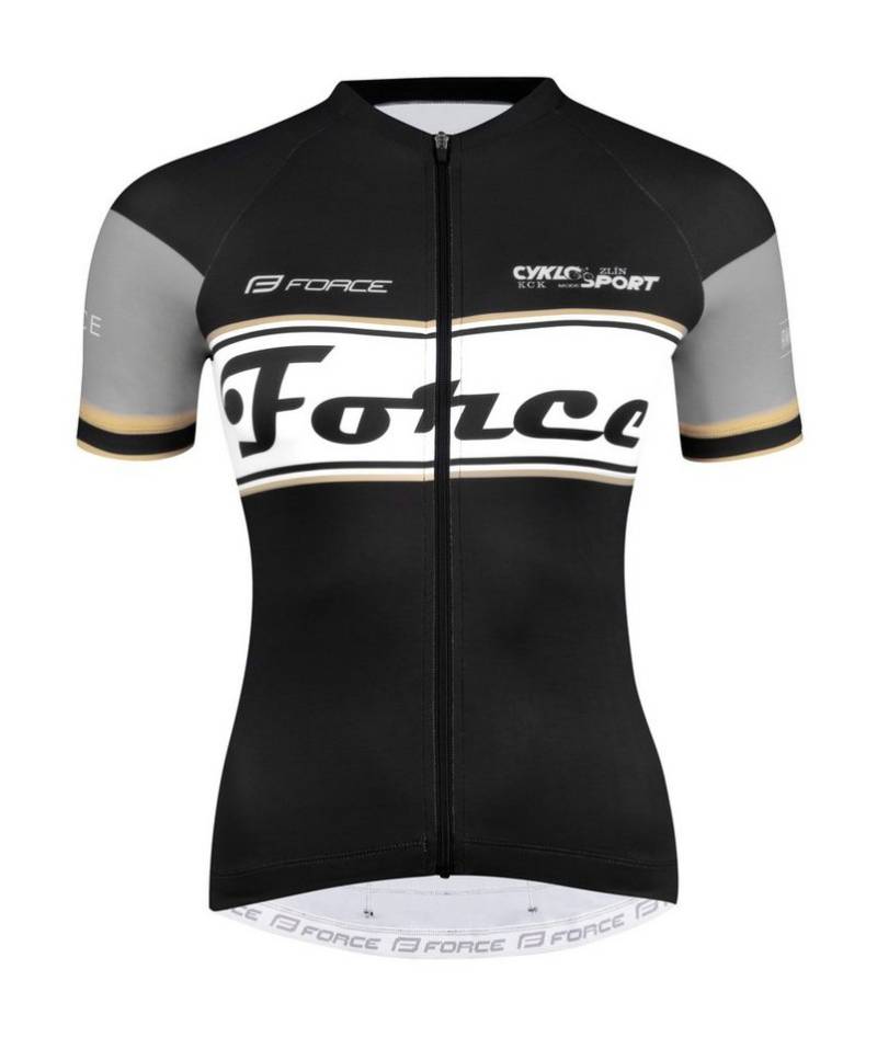 FORCE Radtrikot jersey Jacke F RETRO LADY schwarzgrau %%% von FORCE