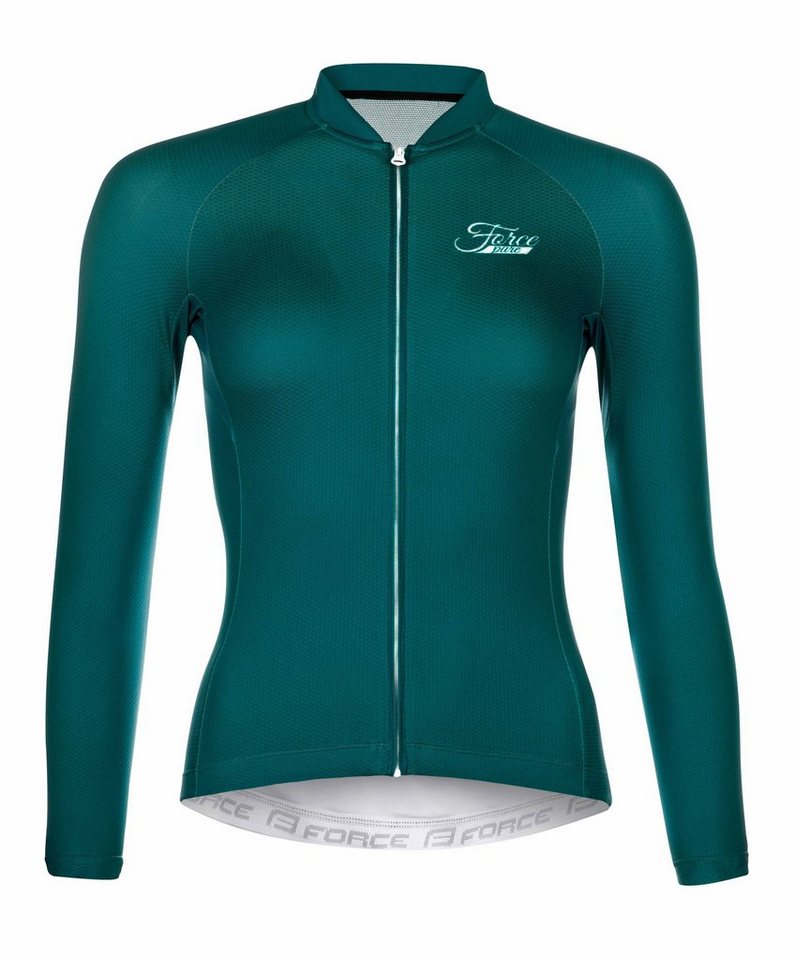 FORCE Radtrikot FORCE Jersey PURE Lady langarm petrolblau %%% von FORCE
