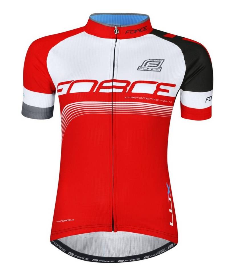 FORCE Radtrikot FORCE LUX Kurzjacke Rotweiß-schwarz %%% * von FORCE