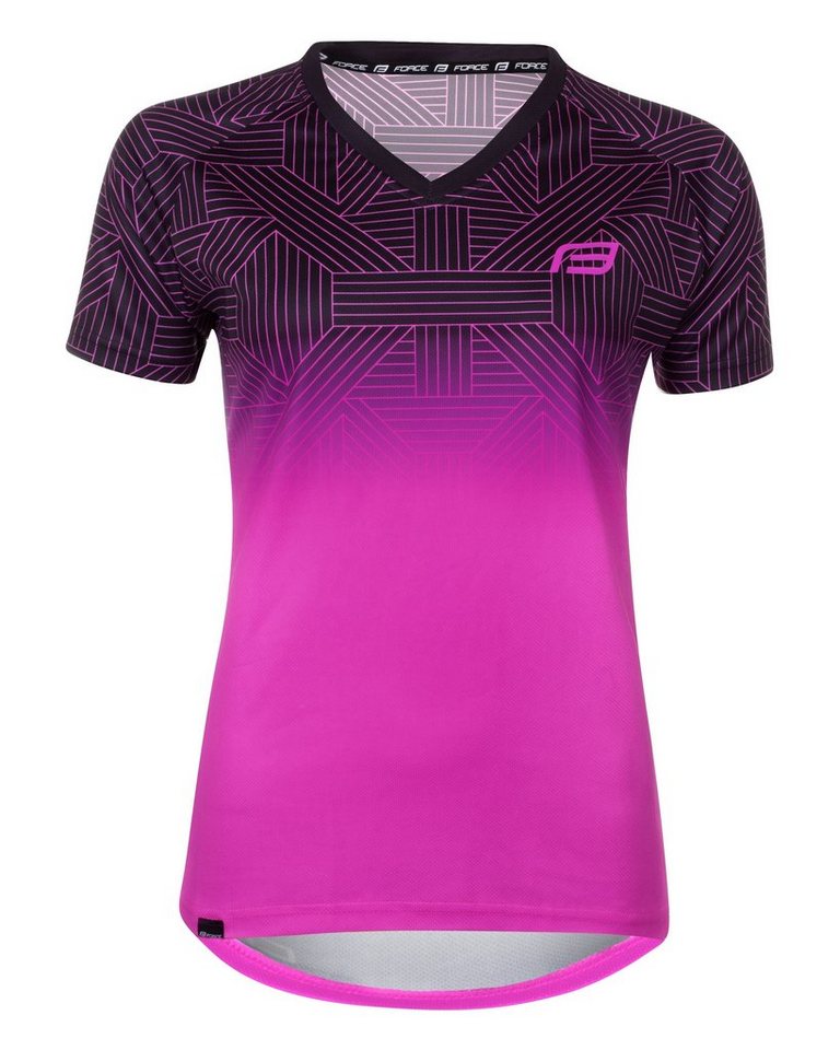 FORCE Radtrikot Jersey shirt FORCE CITY LADY schwarz pink von FORCE