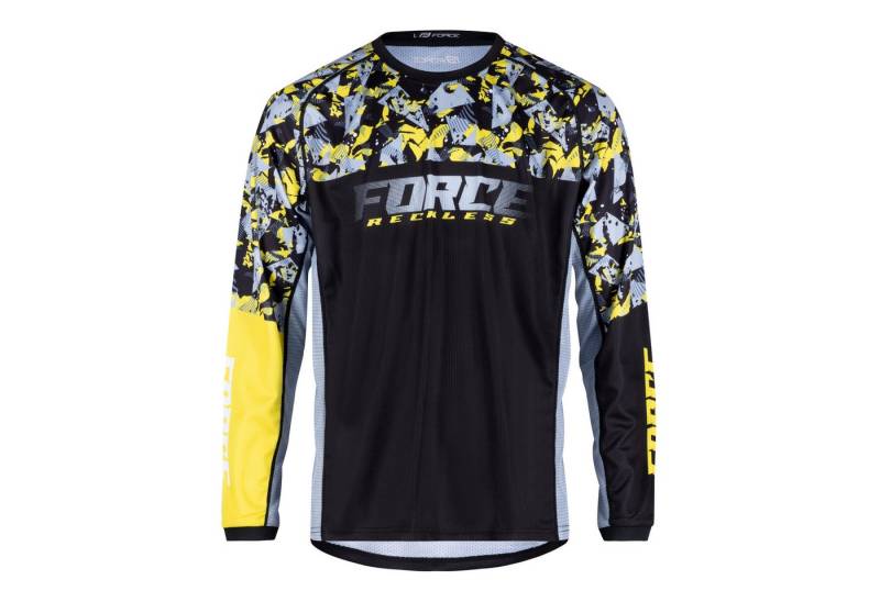 FORCE Radtrikot Force MTB Jersey Downhill Trikot Reckless Gelb von FORCE