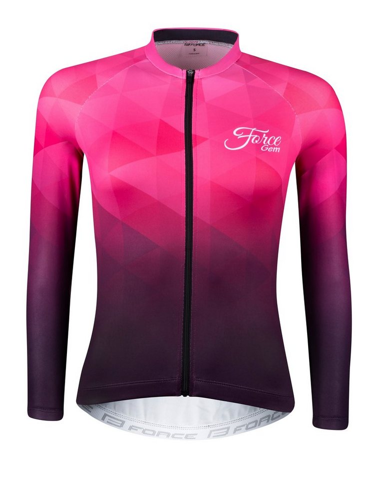 FORCE Radtrikot Force Trikot FORCE GEM LADY lang, rosa %%% * FORCE Radtrikot Force Trikot FORCE GEM LADY lang, rosa %%% * von FORCE