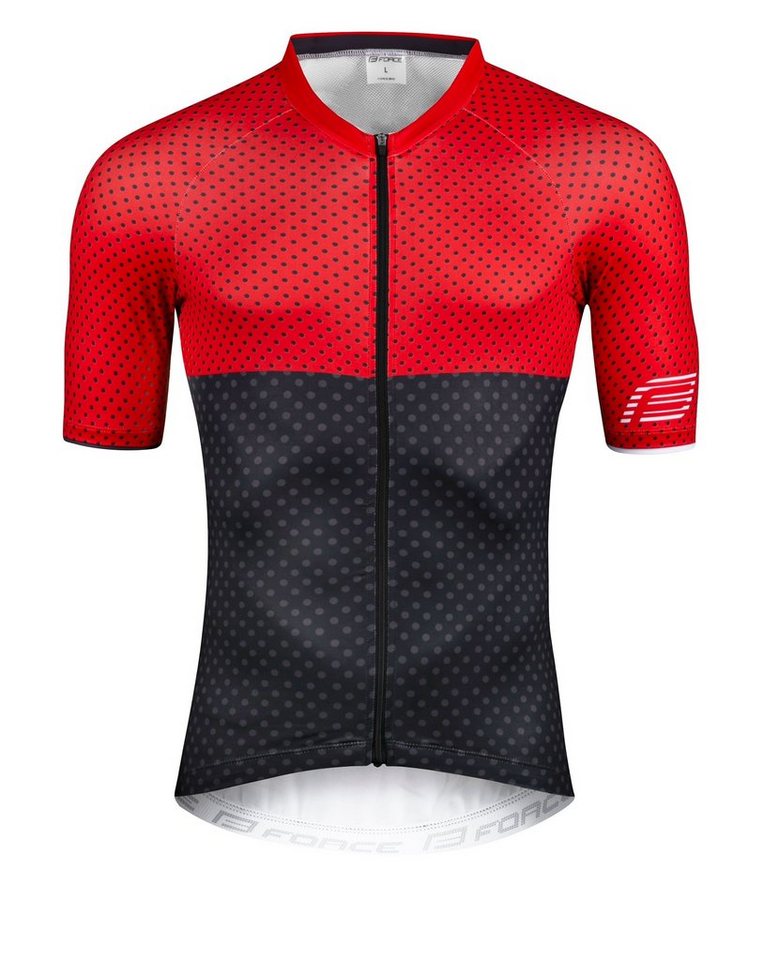 FORCE Radtrikot Jersey FORCE POINTS Kurzjacke rotschwarz %%% von FORCE