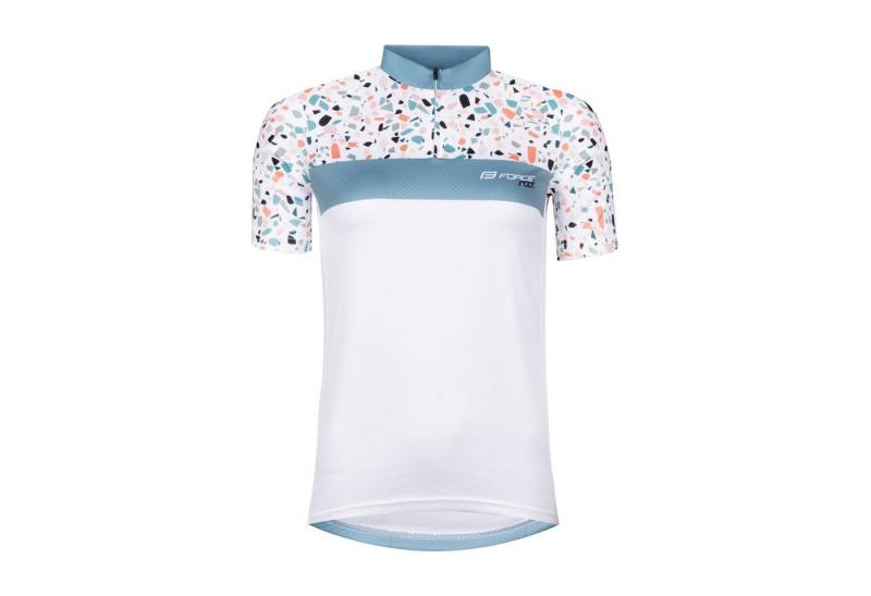 FORCE Radtrikot Jersey FORCE ROCK Lady Weiss- Tuerkis %%% * von FORCE