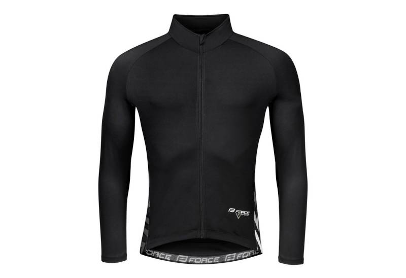 FORCE Radtrikot Jersey FORCE SPIKE Langarm schwarz/ weiss 10 °C bis +15 °C %%% von FORCE
