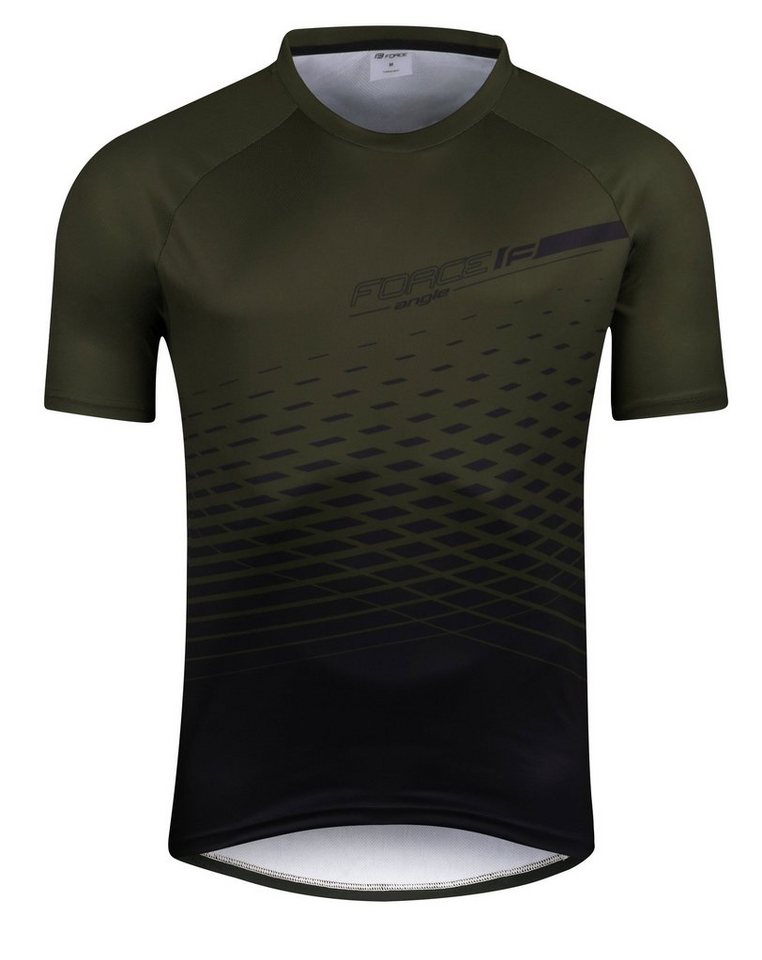 FORCE Radtrikot Jersey Trikot FORCE MTB ANGLE olivgrün-schwarz von FORCE