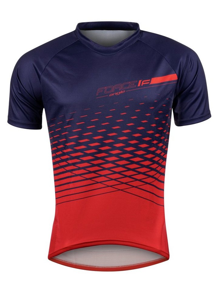 FORCE Radtrikot Jersey FORCE MTB ANGLE blau-rot von FORCE