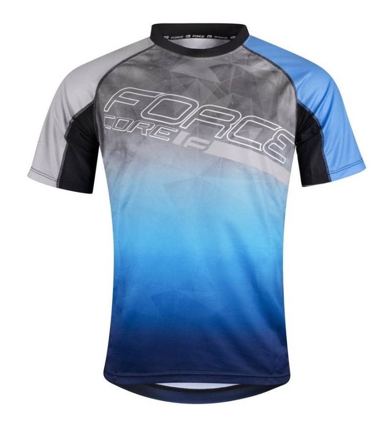 FORCE Radtrikot Jersey Trikot FORCE MTB CORE grau-blau schwarz %%% * von FORCE