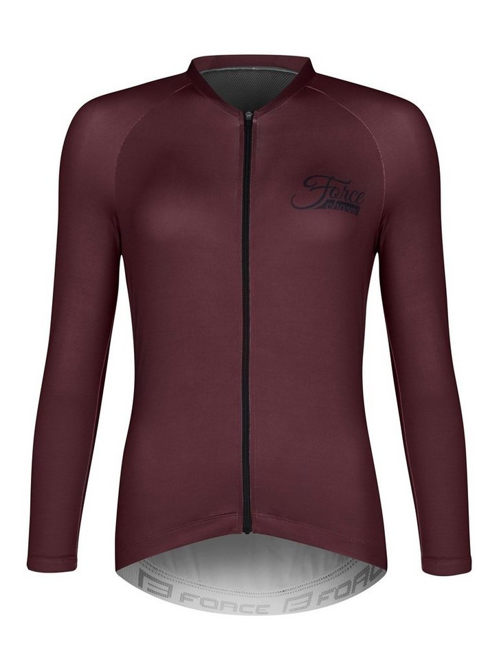 FORCE Radtrikot Jersey langärmelig FORCE CHARM weinrot %%% von FORCE