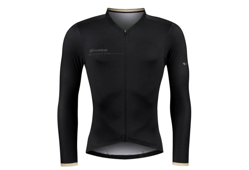FORCE Radtrikot Trickot lang schwarz und elastisch %%% von FORCE
