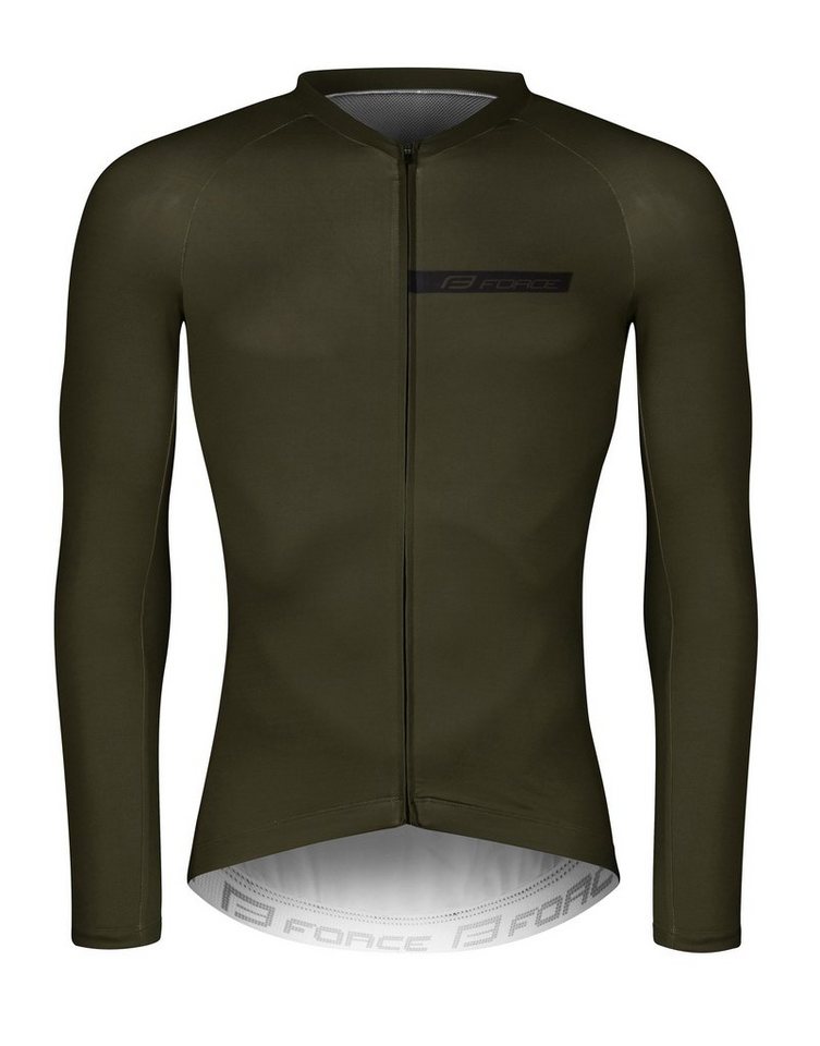 FORCE Radtrikot Trikot lang jersey FORCE CHARM antrazit von FORCE