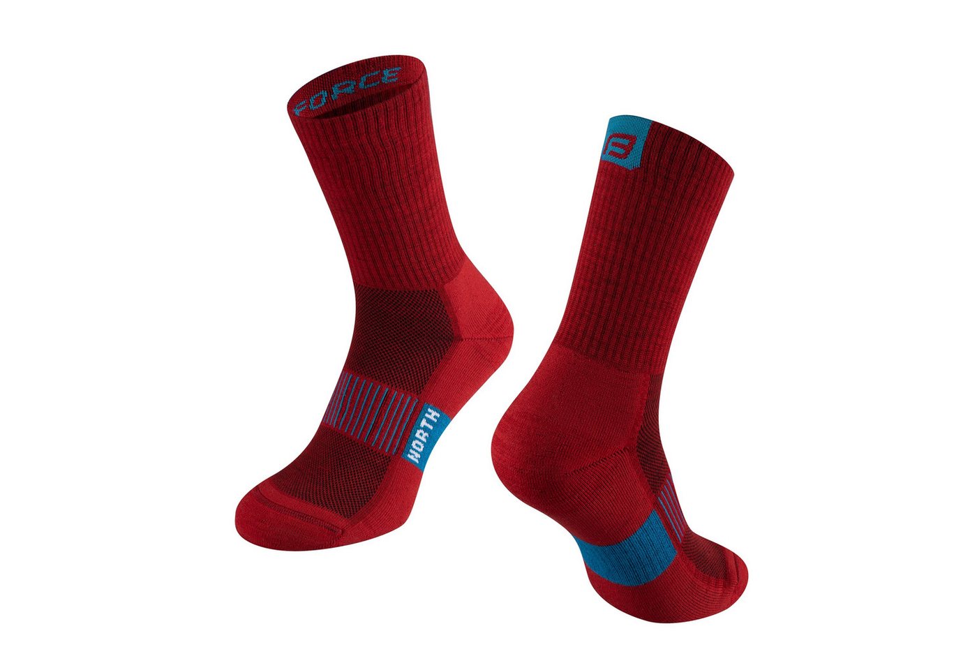 FORCE Sportsocken FORCE Merino Socken NORTH Thermo, S-M/36-41 Rot von FORCE