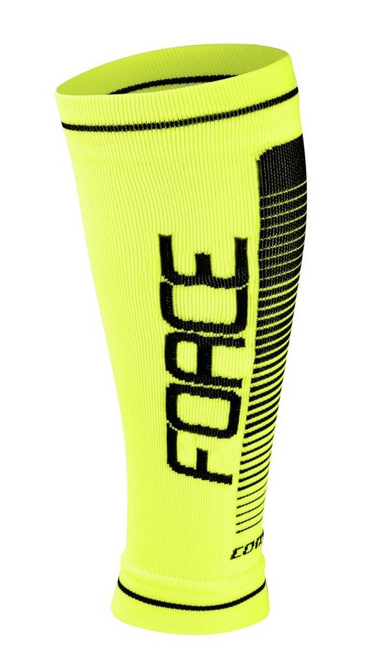 FORCE Sportsocken Wadenstrümpfe FORCE COMPRESS fluoschwarz L-XL von FORCE
