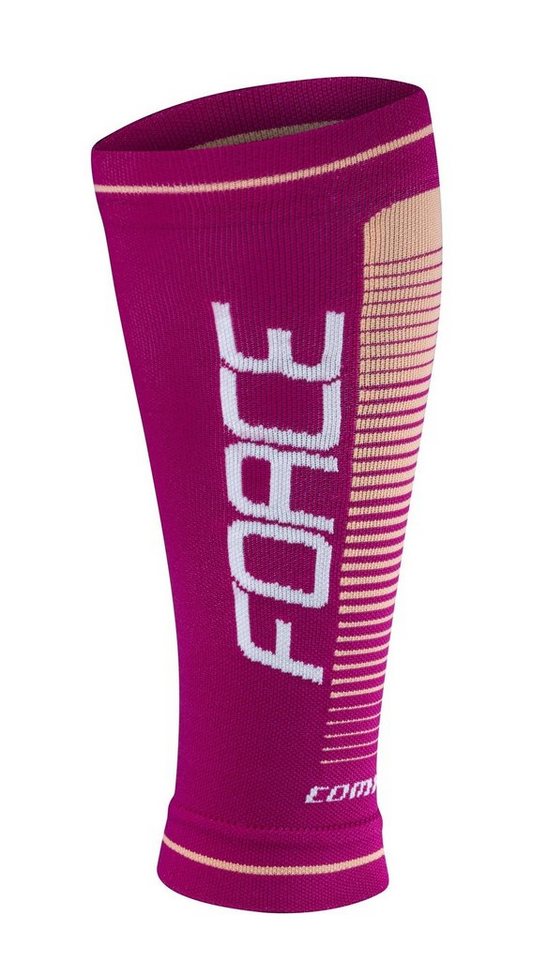 FORCE Sportsocken Wadenstrümpfe FORCE COMPRESS violett-apricot L-XL von FORCE