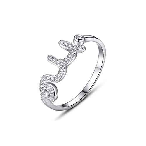 FOREVER QUEEN 12 Sternbild Ringe für Frauen 925 Sterling Silber CZ Cubic Zirkonia Horoskop Sternzeichen Astrologie Verstellbare Ringe von FOREVER QUEEN