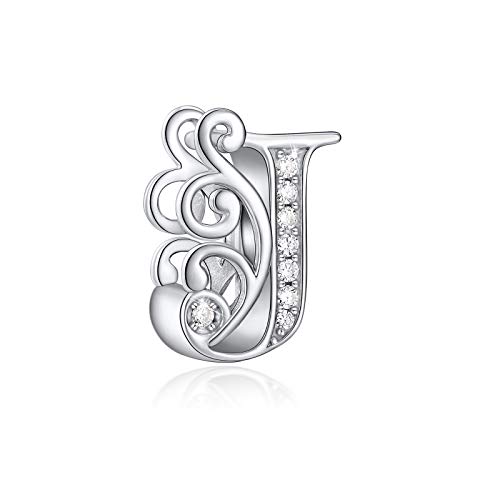FOREVER QUEEN Buchstaben Alphabet Charm Bead für Armbänder Charm Anhänger 925 Sterling Silber von FOREVER QUEEN