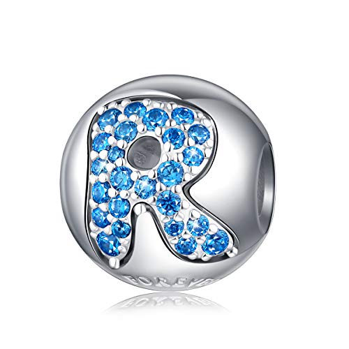 FOREVER QUEEN Damen Alphabet Buchstabe Charm Bead 925 Silber Sterling Brief Bead Charm für europäische Armbänder Charm Anhänger Mit Geschenkbox MEHRWEG von FOREVER QUEEN