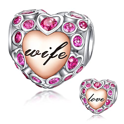 FOREVER QUEEN Liebe Frau Charme Bead 925 Sterling Silber Herz Frau Charme kompatibel mit Armbändern von FOREVER QUEEN