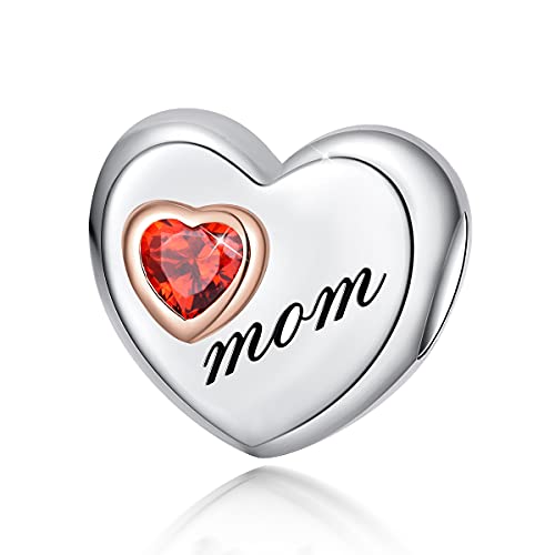 FOREVER QUEEN Liebe Mom Charm Anhänger passen Armband 925 Sterling Silber Liebe Herz Mom Charm Bead für Armband… von FOREVER QUEEN