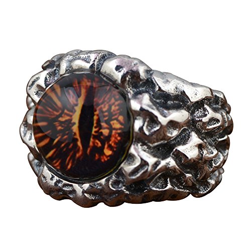 ForFox Gothic 925 Sterling Silber Auge Schutz Ring Böser Blick Ring für Damen Herren Offen und Verstellbar von ForFox