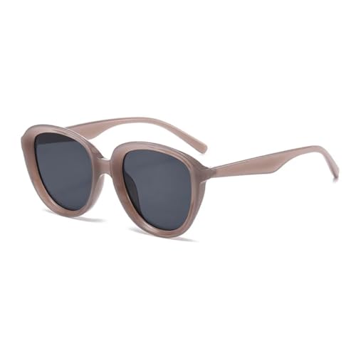 Beliebte Mode Oval Sonnenbrille Frauen Gradient Shades Uv400 Retro Jelly Farbe Männer Punk (Grau grau) von FORLUZ