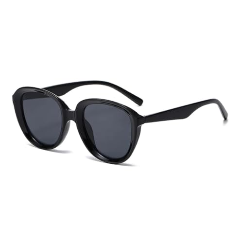 Beliebte Mode Oval Sonnenbrille Frauen Gradient Shades Uv400 Retro Jelly Farbe Männer Punk (Schwarz Grau) von FORLUZ