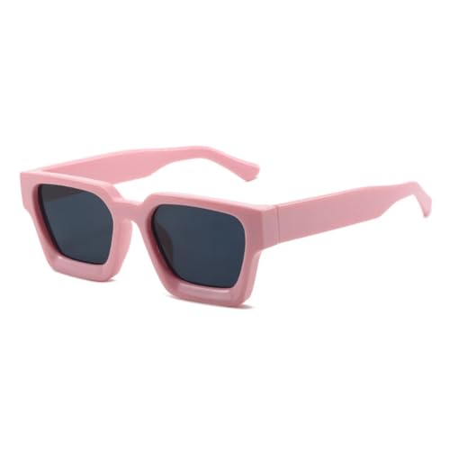 FORLUZ Beliebte Damen-Sonnenbrille, Retro, getönte Sonnenbrille für Herren, UV400 (Rosa, Grau) von FORLUZ