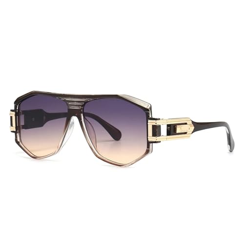 FORLUZ Beliebte Herren-Sonnenbrillen für Straßenfotografie, moderne Retro-Brille (Hellviolett) von FORLUZ