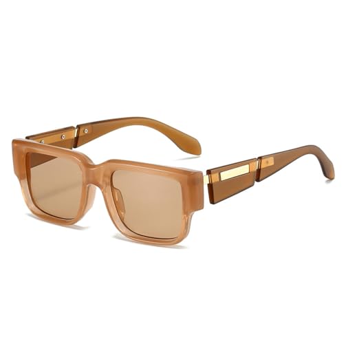 FORLUZ Beliebte Mode Damen Luxus Sonnenbrillen Shades UV400 Retro Herren Punk Jelly Tea (Jelly Tea Champagner) von FORLUZ