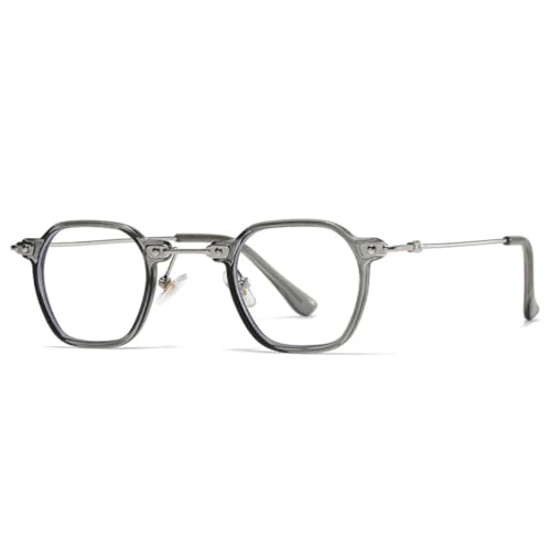 FORLUZ Beliebte Mode Herren Punk Klare Gradientengläser Sonnenbrillen Shades UV400 Damen Retro Nieten (Grau klar) von FORLUZ