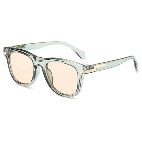 FORLUZ Beliebte Mode Herren Sonnenbrille Retro Gradient Shades Uv400 Damen Punk Trending (grüner Champagner) von FORLUZ