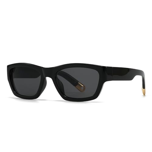 FORLUZ Beliebte Mode Herren Sonnenbrillen Damen Farbverlauf UV400 (Schwarz Grau) von FORLUZ