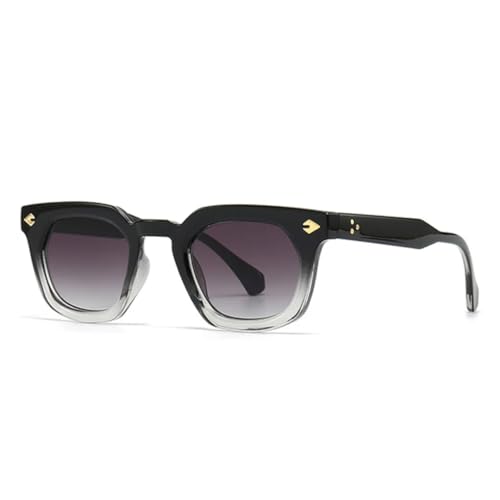 FORLUZ Beliebte Mode Nieten Damen Sonnenbrille Farbverlauf Herren Shades UV400 (Schwarz Grau Farbverlauf) von FORLUZ