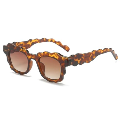 FORLUZ Beliebte Sonnenbrillen Damen Retro Punk Damen Shades Uv400 Herren Trendy Luxus (Leopard) von FORLUZ