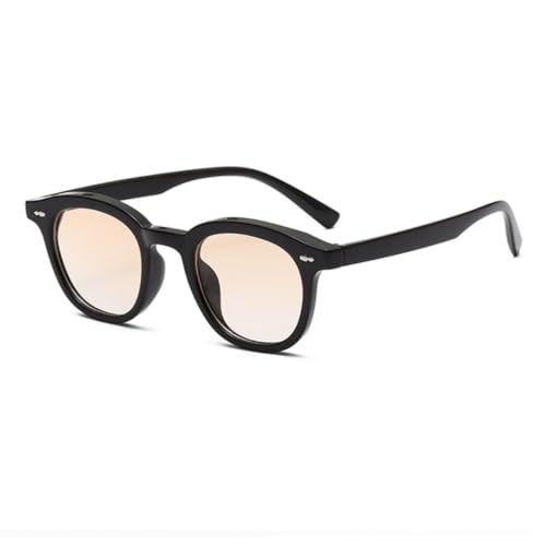 FORLUZ Beliebte trendige kleine runde Sonnenbrille, modische Brille, UV400 (Schwarztee-Farbverlauf) von FORLUZ