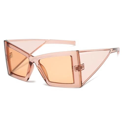 FORLUZ Cat Eye Sonnenbrille Damenmode Vintage Shades Luxus Sonnenbrille UV400 Brillen (Champagner) von FORLUZ