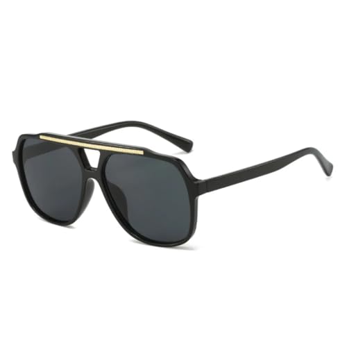 FORLUZ Doppelstege Damen Sonnenbrillen Mode Clear Ocean Gradient Lens Eyewear Shades UV400 Herren (Schwarz Grau) von FORLUZ